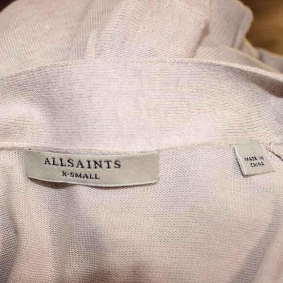 All Saints Reya Open Shoulder Cardigan Size XS Cream - Picture 5 of 6